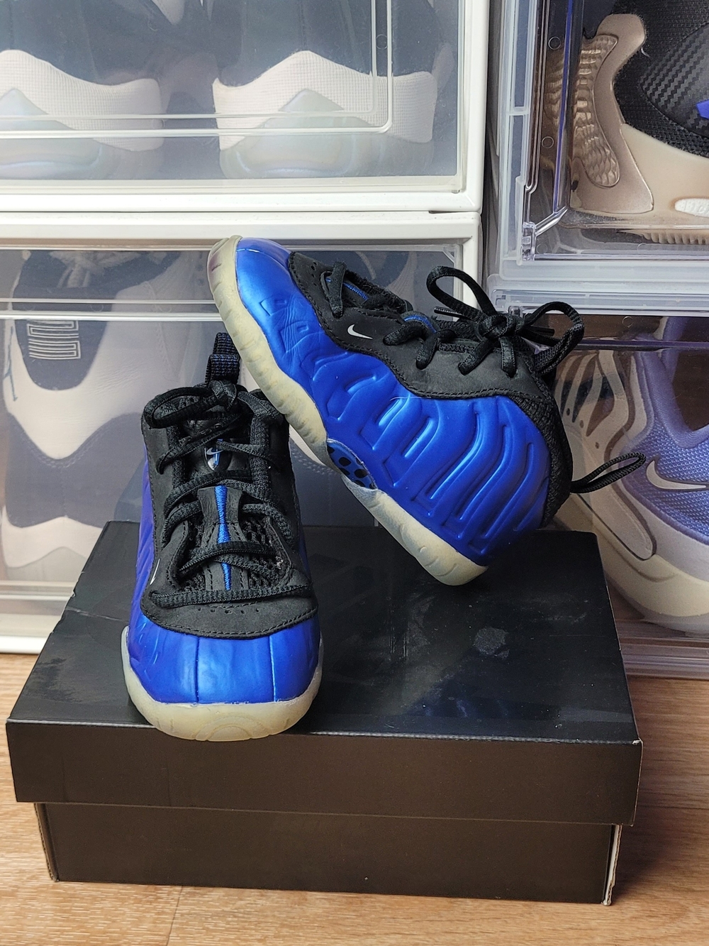 Nike Air Foamposite One Royal Blue youth 7c Penny Hardaway Sneakers 314996-401